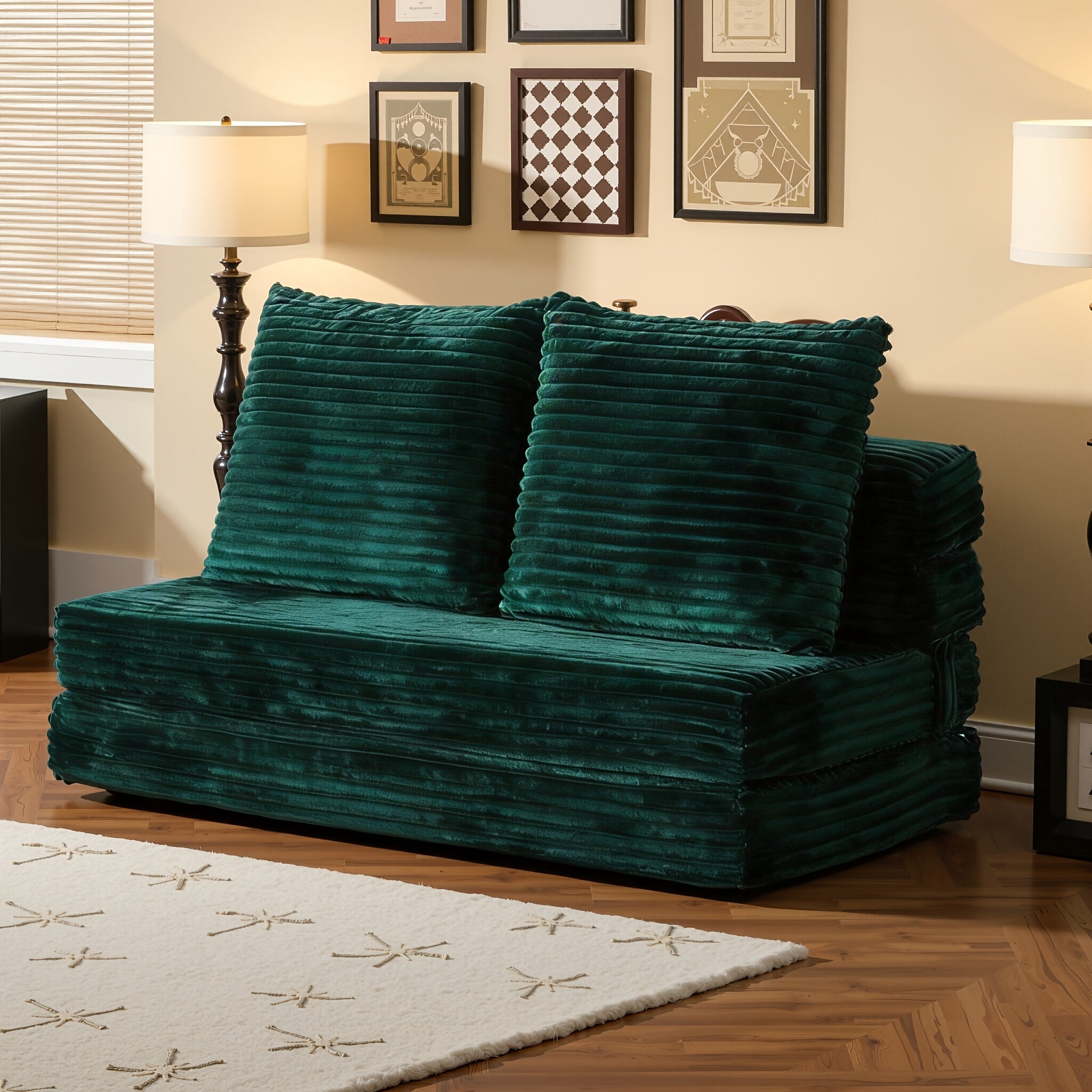Boneless Couches For Living Room, Modular L Shaped Cloud Sofa With Deep Seat, Convertible L-Shape Couch With Ottoman, Memory Foam Compressed Sofa For Bedroom Apartment