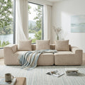 111.4-Inch Modern Style Armless Sofa with Corduroy Fabric, Offering a Comfortable And Substantial Seating Experience. Modular Sofa, Freely Configurable, Tool-Free Assembly, Suitable for Living Room And Bedroom, Creating a Cozy Atmosphere
