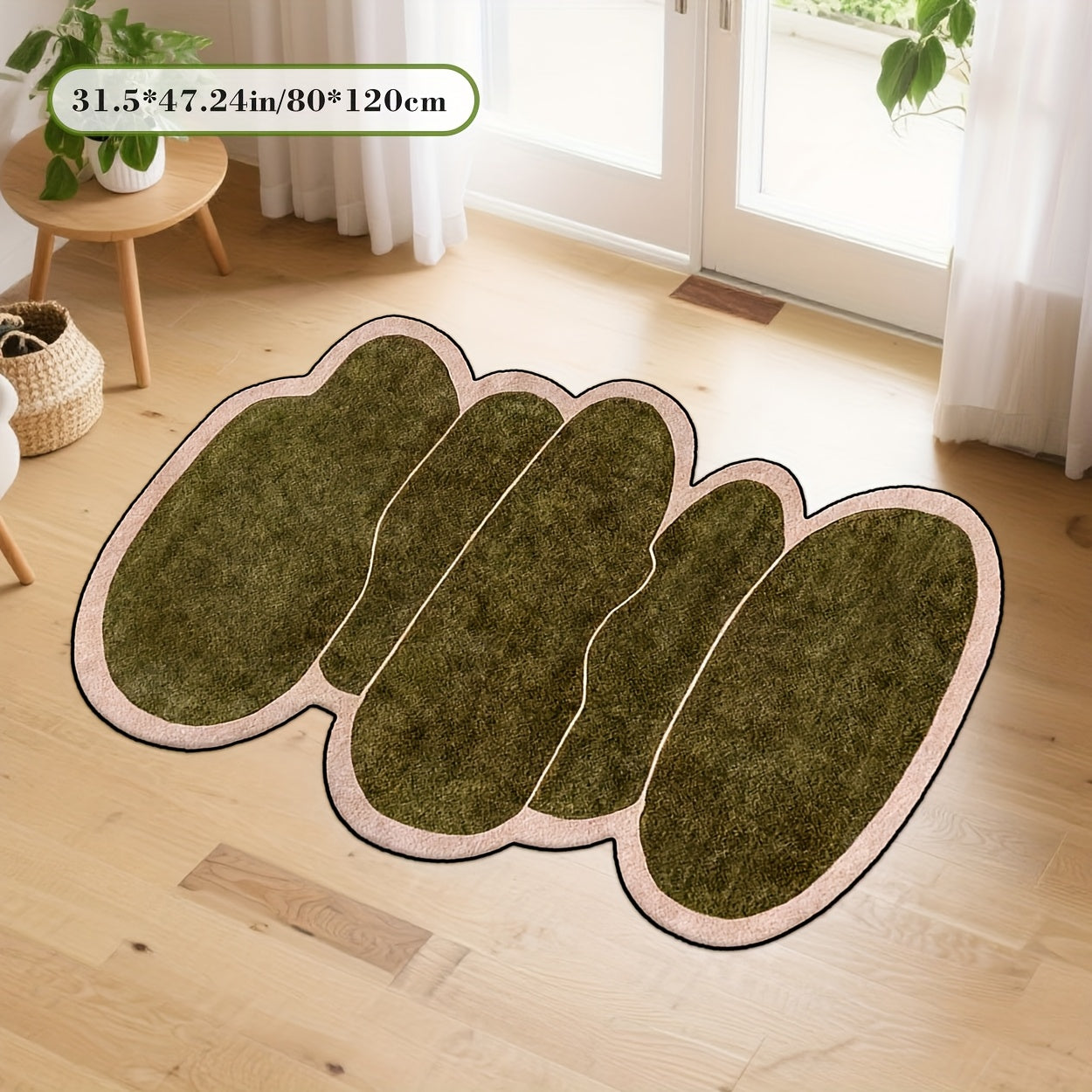 Modern Style with Irregular And Unique Patterns, a Fashionable And Creative Decorative Carpet Featuring Unconventional Shapes. This Carpet Adds a Distinctive Touch to Home Decor, Is Foldable for Easy Storage